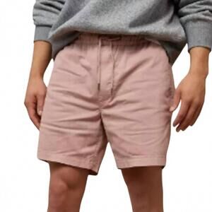 NEW AMERICAN EAGLE OUTFITTERS mens drawstring waist lived-in trekker shorts in p